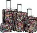 Jungle Softside Upright Luggage Set, Owl, 4-Piece (14/29/24/28)
