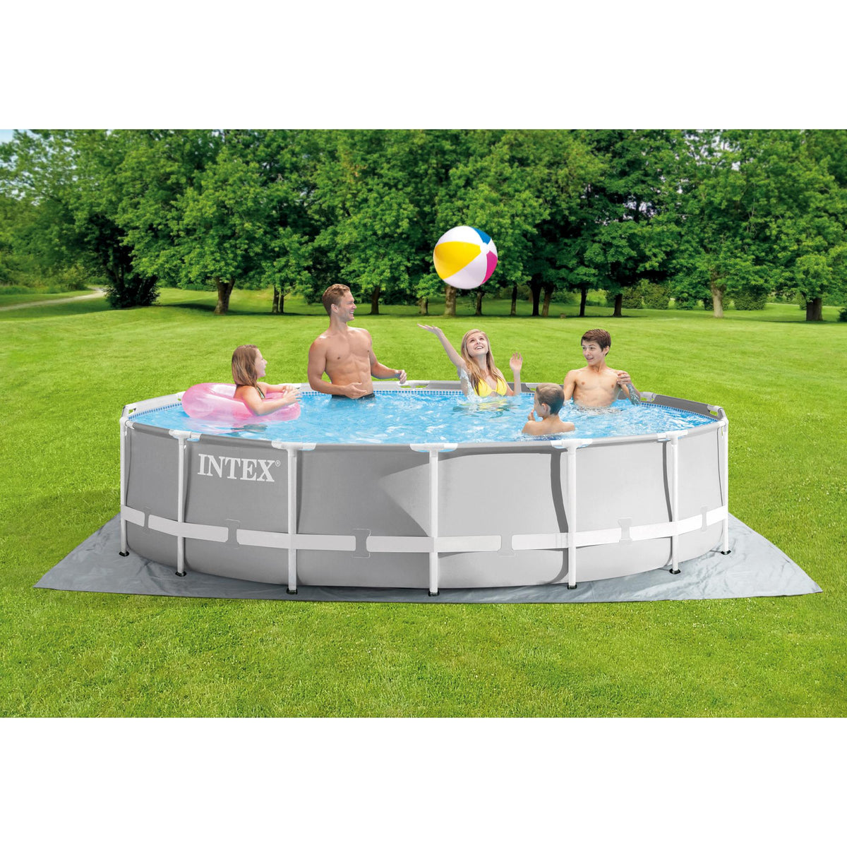 26719EH 14ft x 42in Prism Frame Above Ground Swimming Pool with Pump