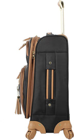 er Luggage Collection - 3 Piece Softside Expandable Lightweight Spinner Suitcase Set - Travel Set includes 20 Inch Carry on, 24 Inch &amp; 28-Inch Checked Suitcases (Harlo Black)