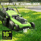 16-Inch 1800W Corded Electric Lawn Mower, Powerful Rotary Mower for Medium Lawns, with Grass Collection Bag &amp; Height Adjustment