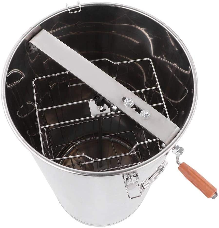 taidda honey extractor, stainless steel manual strong power high efficiency simple honey extractor machine for household beekeeping equipment beekeeping supplies