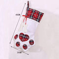 ZXYDD Creative Dog Paw Christmas Socks Christmas Decorations Christmas Socks Gift Bag 2045(cm) Red Snowflakes1+Blue Plaid1 Christmas Ornament