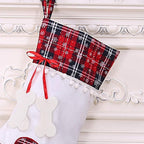 ZXYDD Creative Dog Paw Christmas Socks Christmas Decorations Christmas Socks Gift Bag 2045(cm) Red Snowflakes1+Blue Plaid1 Christmas Ornament