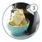 Deluxe Frozen Fruit Soft Serve Dessert Maker, Vegan and Dairy-Treats with No Added Sugar, Easy Push Button Operation, Includes 75 Recipe Booklet, Dishwasher Safe Parts, in Black