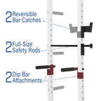 Body Power SMU6200 Weightlifting Deluxe Home Power Rack CaSystem