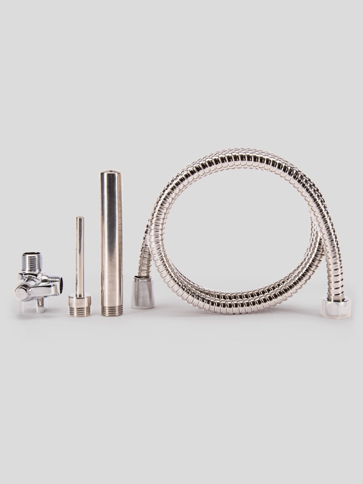 Clean Stream Deluxe Shower Enema Set, Silver