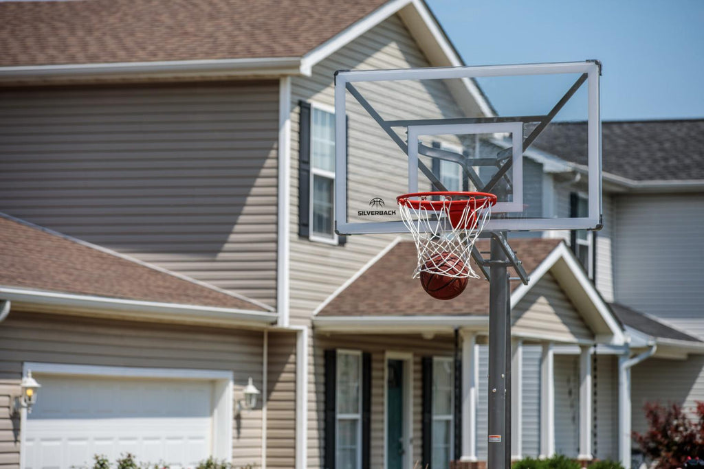 Silverback SBX 54" In-Ground Basketball Hoop with Adjustable-Height Backboard