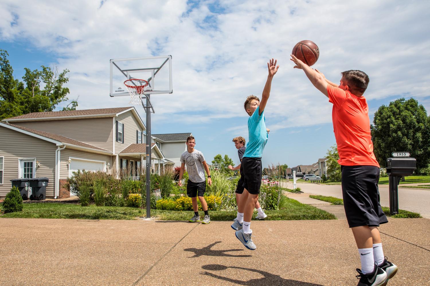 Silverback SBX 54" In-Ground Basketball Hoop with Adjustable-Height Backboard