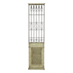 GwG Outlet Wood Panel Resembles Wall Heater in Aged White with Metal 34871