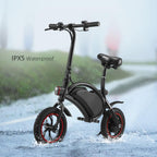 350W Folding Portable Electric Bike with 36V 6AH Lithium-Ion Battery Aluminum Bluetooth Control E-Bike APP Speed Setting Waterproof Electric Bicycle