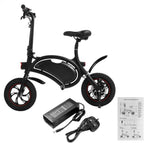 350W Folding Portable Electric Bike with 36V 6AH Lithium-Ion Battery Aluminum Bluetooth Control E-Bike APP Speed Setting Waterproof Electric Bicycle