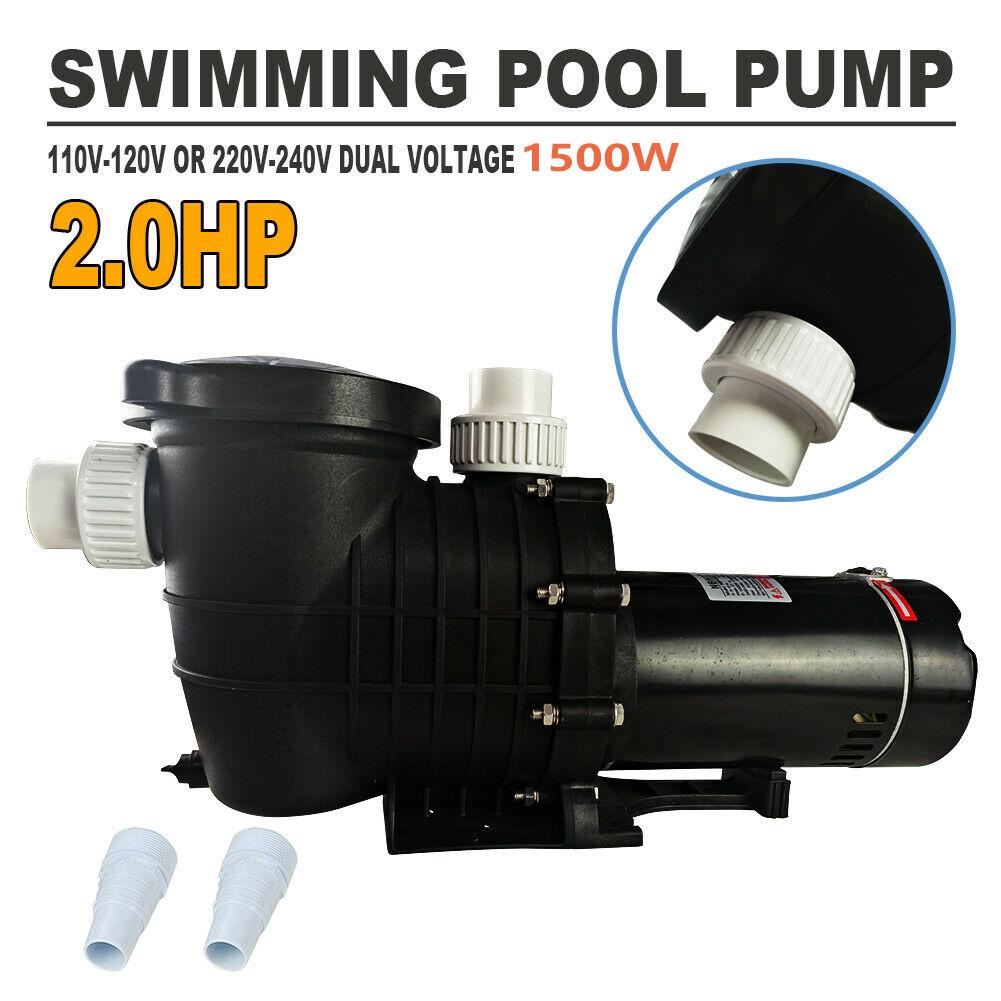 2hp swimming pool pump motor outdoor w/strainer 115-230v in/above ground 1500w