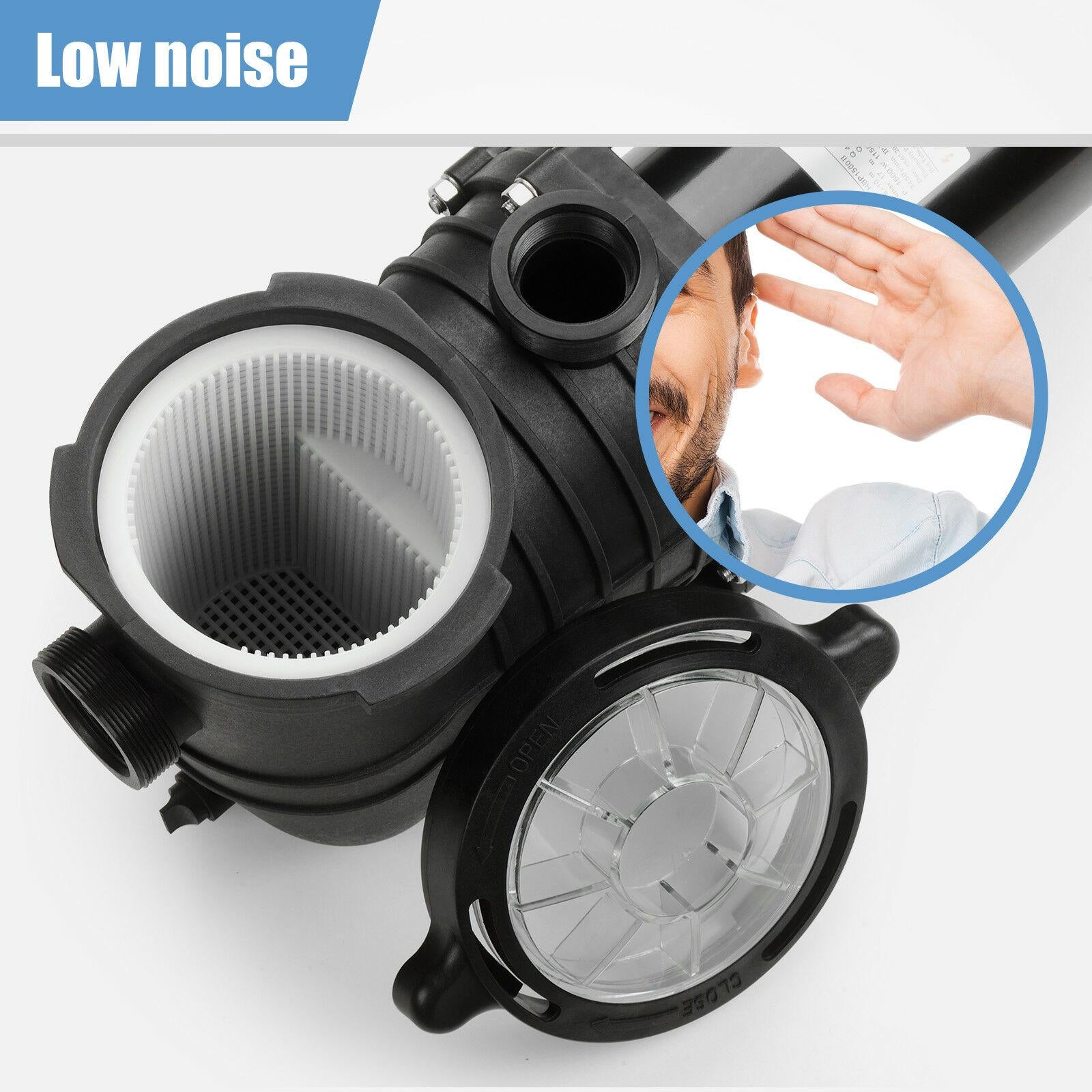 2hp swimming pool pump motor outdoor w/strainer 115-230v in/above ground 1500w