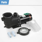 2hp swimming pool pump motor outdoor w/strainer 115-230v in/above ground 1500w