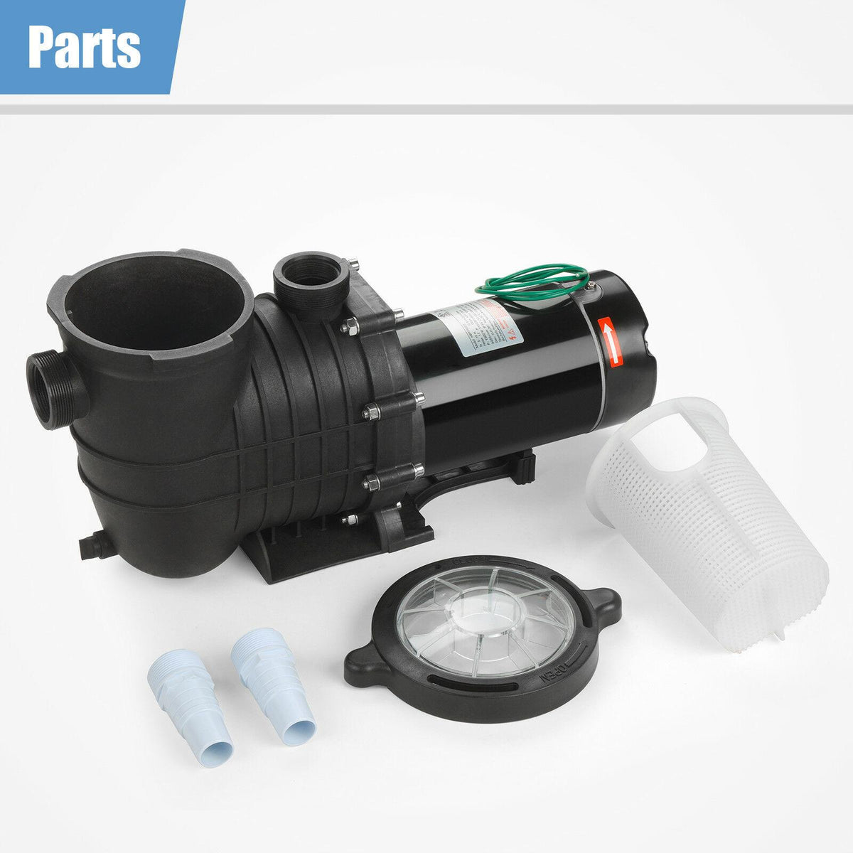 2hp swimming pool pump motor outdoor w/strainer 115-230v in/above ground 1500w