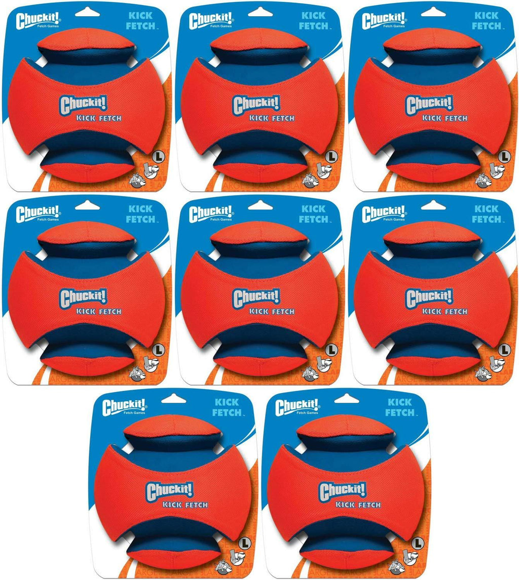 Chuckit Kick Fetch Dog Toy Ball, Large, 8 Pack