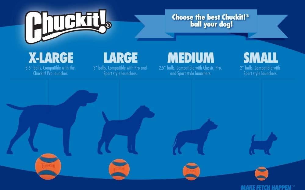 Chuckit Kick Fetch Dog Toy Ball, Large, 8 Pack