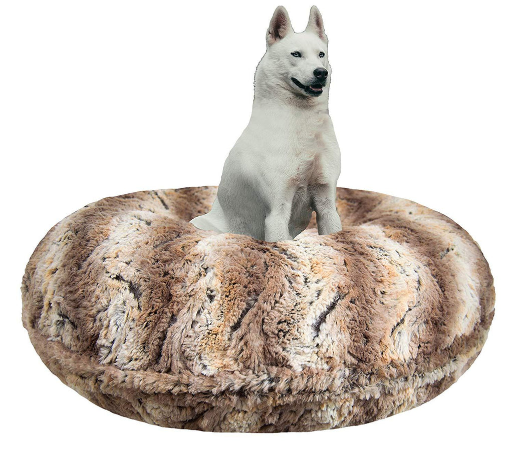 Bessie and Barnie Signature Simba Luxury Extra Plush  Fur Bagel Pet/Dog Bed (Multiple Sizes)