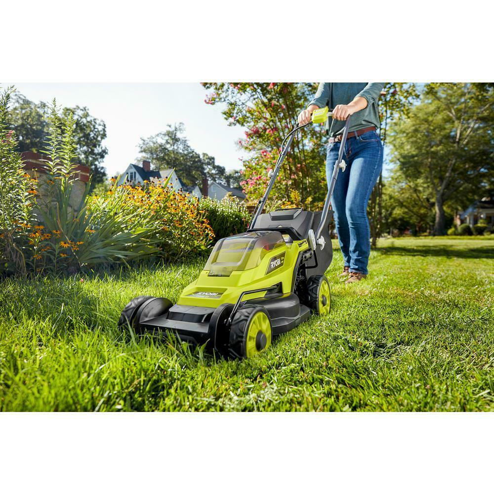 13 In. One+ 18-Volt Lithium-Ion Cordless Battery Walk Behind Push Lawn Mower - 4
