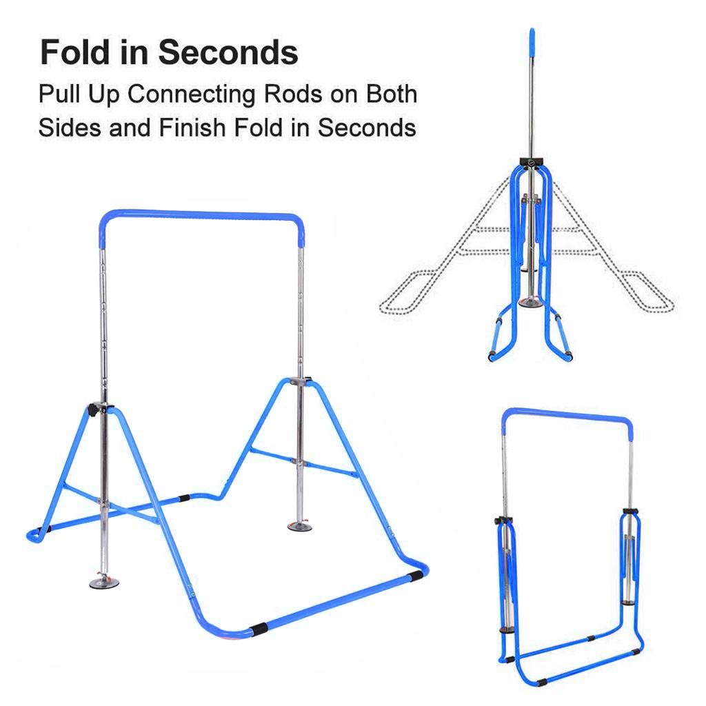 Children's indoor horizontal bar home pull-up blue