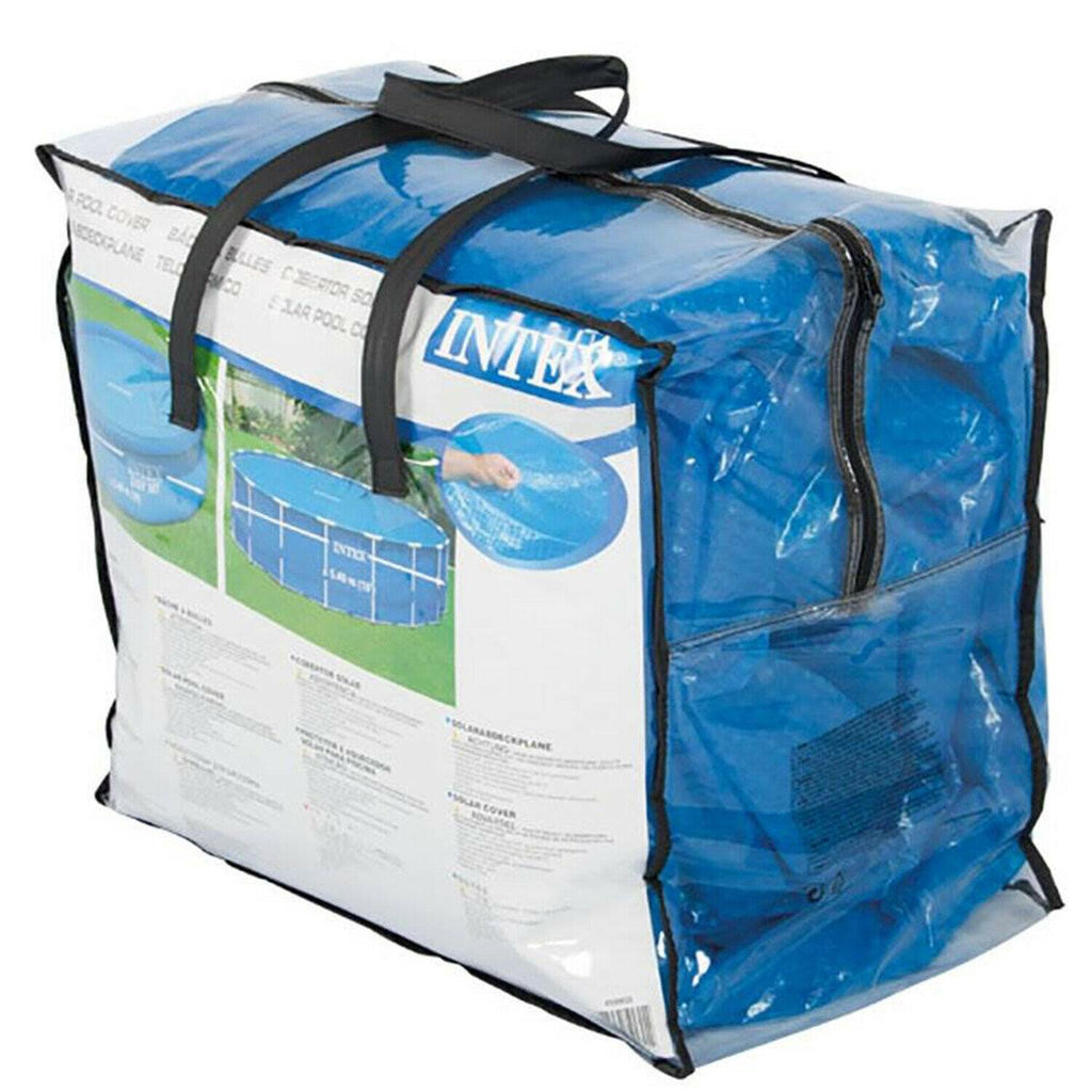 intex 9 x 18 foot rectangular solar frame set swimming pool cover (2 pack)
