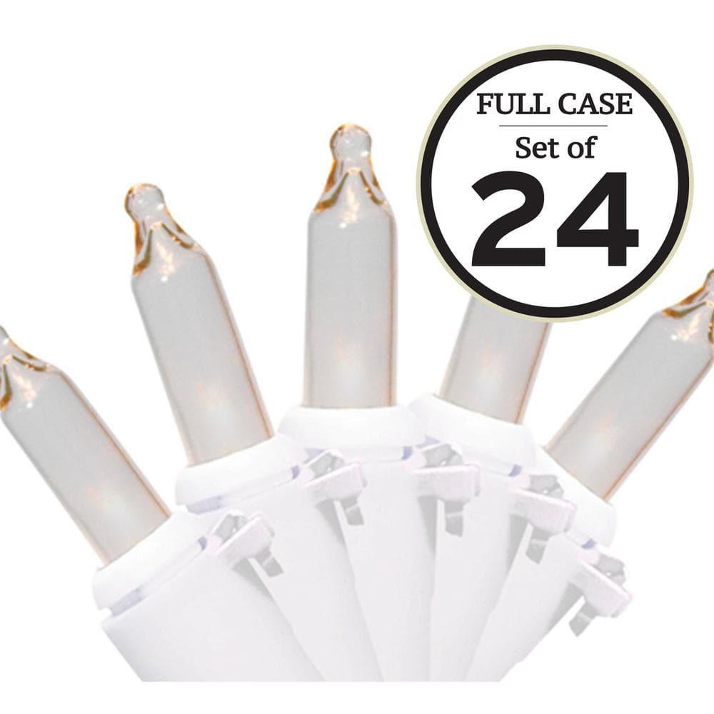 Designer Series 100-Light Clear With White Wire Mini Light Set (Set of 24)