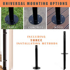 TPSHKE 4 Pack String Light Poles for Outside (4×10 Feet), Heavy-Duty , Universal Scene Installation Settings, Suitable for Your Garden, Terrace, Wedding, Party, Birthday Decoration