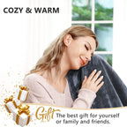 Electric Heated Blanket Queen Size, Extremely Soft Cozy Flannel Heating Blanket with Dual Controllers, 10 Heating Levels &amp; 8 Hours Auto-Off, Fast Heating &amp; Machine Washable, 84" x 90"