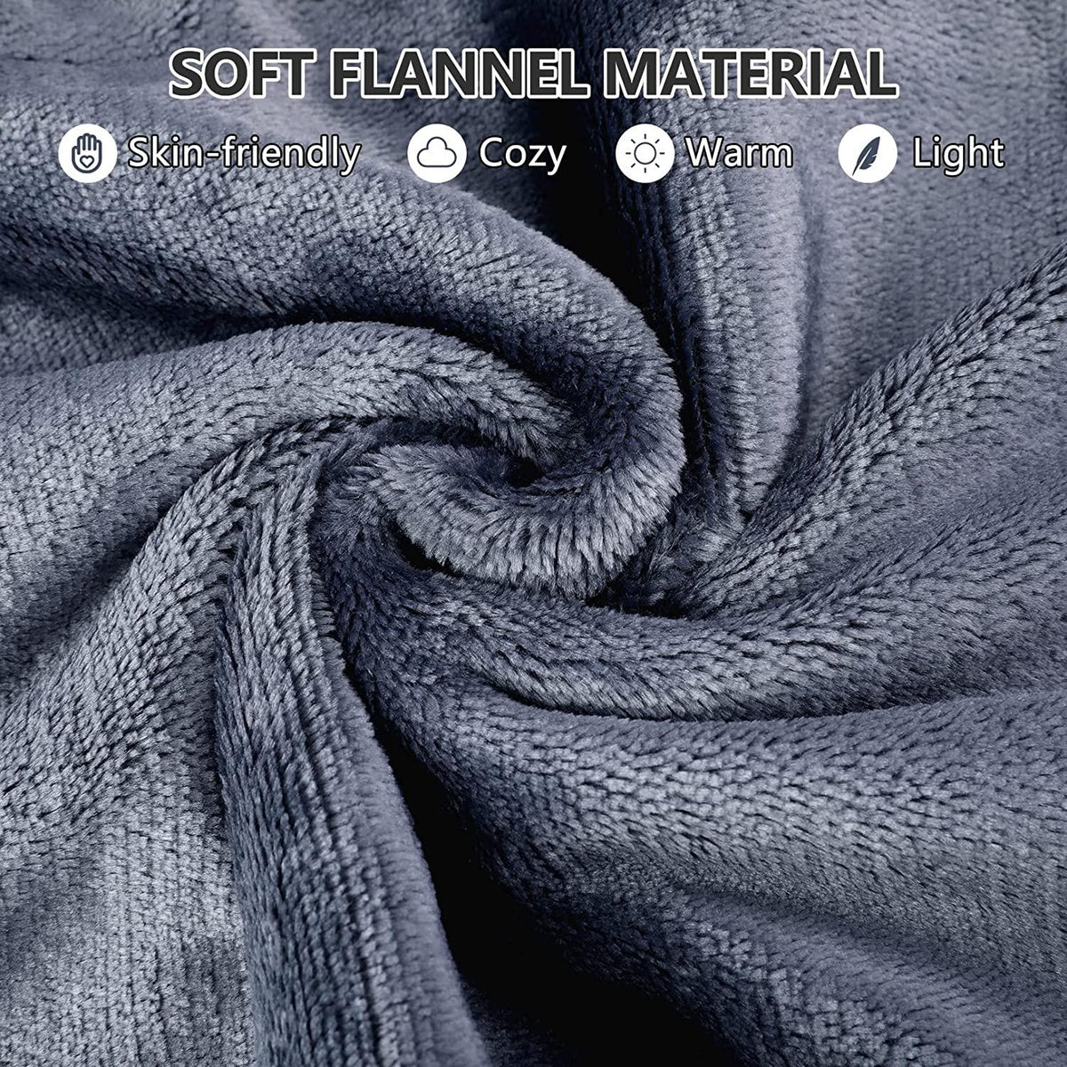 Electric Heated Blanket Queen Size, Extremely Soft Cozy Flannel Heating Blanket with Dual Controllers, 10 Heating Levels &amp; 8 Hours Auto-Off, Fast Heating &amp; Machine Washable, 84" x 90"