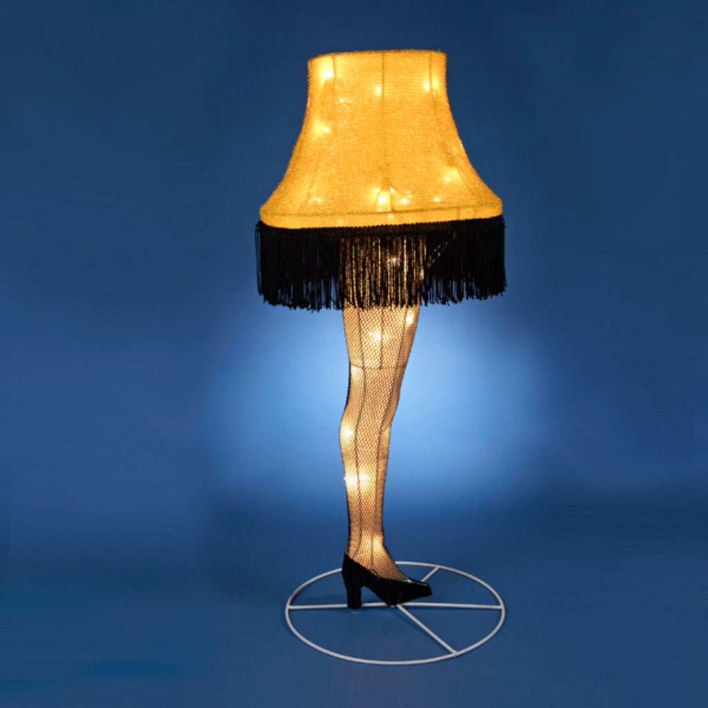 28" Yellow and Black 3D Leg Lamp Lighted Yard Art Christmas Decoration