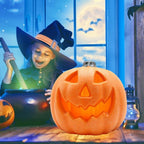 Daciye 8 inch Halloween Pumpkin Night Light TalPumpkin Lantern Scene Layout