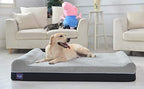 Laifug Orthopedic Memory Foam Extra LarDog Bed Pillow with Durable Water Proof Liner &amp; Removable Washable Cover &amp; Smart