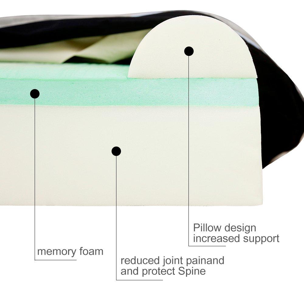 Laifug Orthopedic Memory Foam Extra LarDog Bed Pillow with Durable Water Proof Liner &amp; Removable Washable Cover &amp; Smart