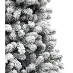 Fraser Hill Farm Alaskan Green Flocked Pine Christmas Tree, 6.5'