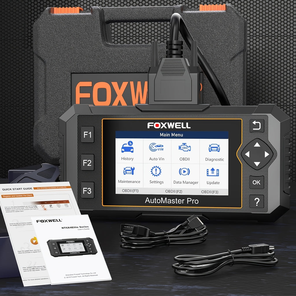 FOXWELL NT614 Elite OBD2 Scanner Diagnostic Tool, ABS SRS Airbag Engine Transmission Automotive Scan Tool Code Reader