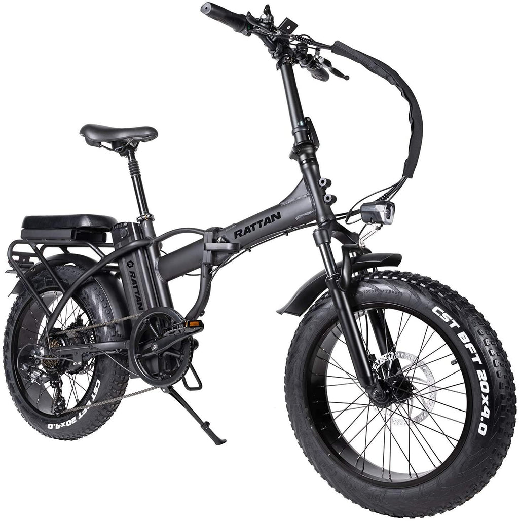 R RATTAN 750W 500W 20Inch Folding Electric Bike I-PAS 7 Speed 48V 13AH Removable Lithium Battery 4.0/3.0 All-Terrain Fat Tire 4.3" LCD Display Beach Commute Bicycle Couple Models E-Bike