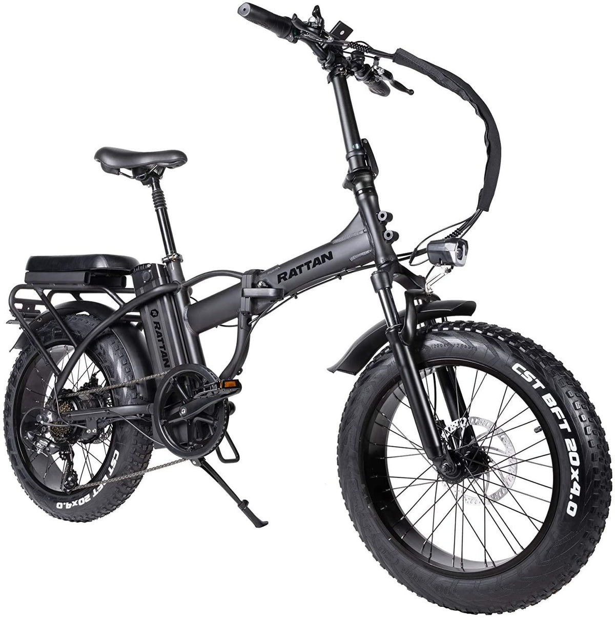 R RATTAN 750W 500W 20Inch Folding Electric Bike I-PAS 7 Speed 48V 13AH Removable Lithium Battery 4.0/3.0 All-Terrain Fat Tire 4.3" LCD Display Beach Commute Bicycle Couple Models E-Bike