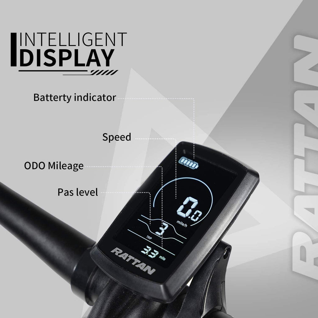 R RATTAN 750W 500W 20Inch Folding Electric Bike I-PAS 7 Speed 48V 13AH Removable Lithium Battery 4.0/3.0 All-Terrain Fat Tire 4.3" LCD Display Beach Commute Bicycle Couple Models E-Bike