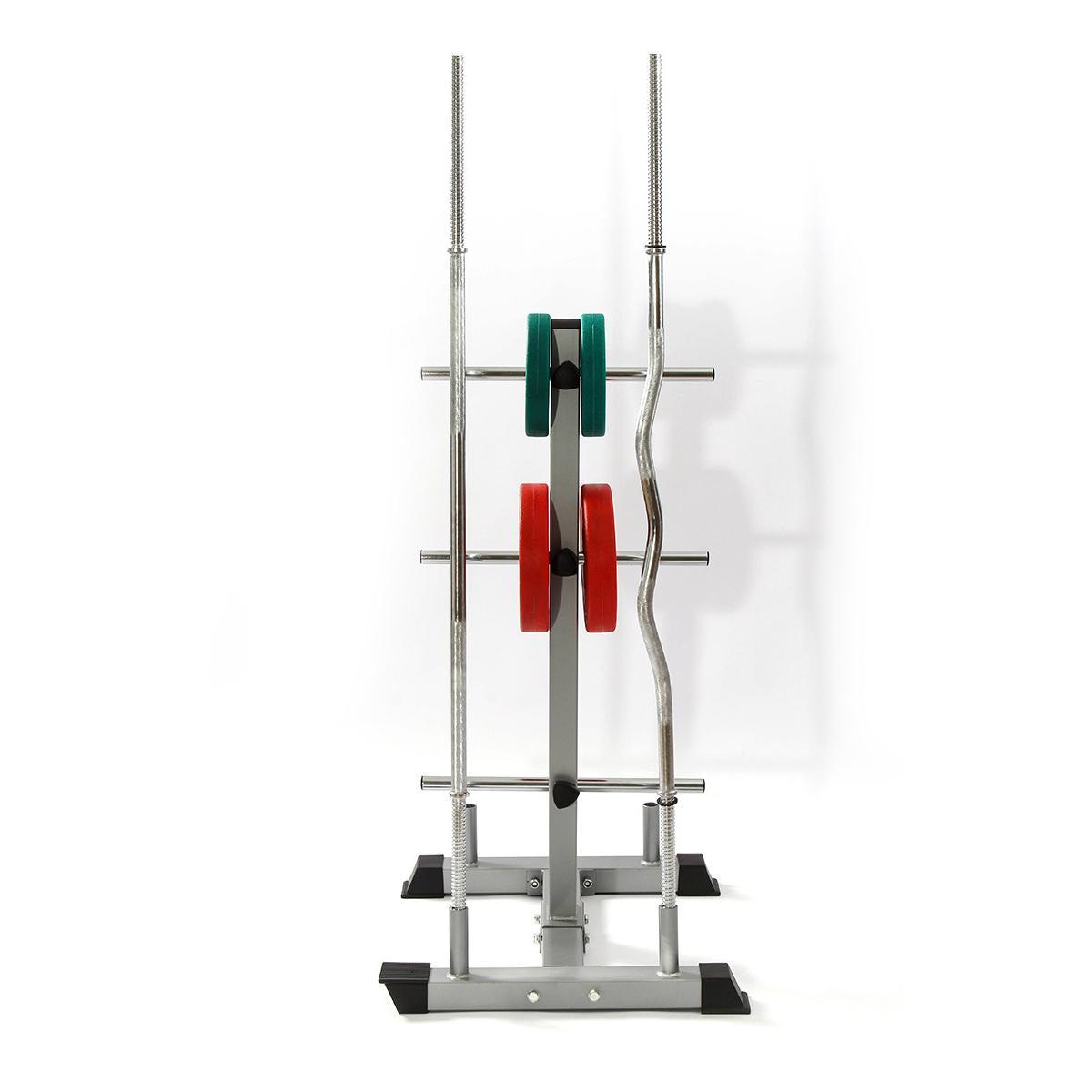 Olympic Weight Rack with Bar Holder for 2 Inch Barbell/Bumper Plates Heavy Duty Stand Black w/ 4 Bar Holder, Holds Up to 440 lbs
