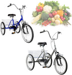 Areyourshop Adult Folding Tricycle Bike Bicycle Portable Tricycle 20" Wheels