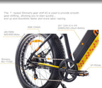 Electric Bicycles for Adults, 750W 48V Motor E-Bike with Removable Lithium Battery, 26" 4.0 inch Fat Tire 7 Speeds Snow Beach Electric Bikes, Hand Throttle &amp; Pedal Assist
