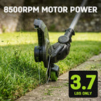 20V Electric Lawn Mower &amp; 12-Inch 2-in-1 String Trimmer/Edger Combo, 13-Inch Cordless Mower with 4.0Ah + 2.0Ah Batteries &amp; Charger, 5 Replacement Spools for Small Lawns