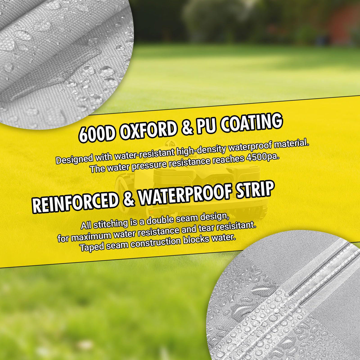 Robot Mower Gara+ Waterproof Cover, 32"x30"x26" | Heavy Steel Frame | Thickened 600D Oxford Fabric Sun Resistant Dustproof Shelter, Fits , , Segway, WORX, , &amp; more