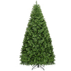 8 ft. Pre-Lit PVC Artificial Christmas Tree Hinged 880 LED Lights Metal Stand