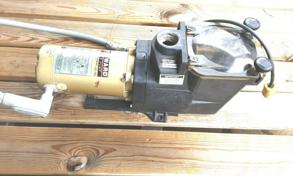 hayward 1 hp super pump pool pump in above ground filter  clamps very low use