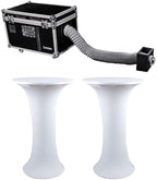 Chauvet DJ CUMULUS Commercial Fog Machine Pro DMX Fogger w/Case+(2) Club Tables