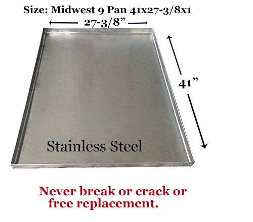Replacement Tray for Dog Crate  Chew-Proof,  Proof, Durable Metal Dog Crate Pan - Galvanized Pet Kennel Tray - Replacement Tray for Midwest Central Metal Crates - 42inch - by Pinnacle Woodcraft