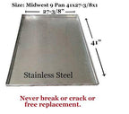 Replacement Tray for Dog Crate  Chew-Proof,  Proof, Durable Metal Dog Crate Pan - Galvanized Pet Kennel Tray - Replacement Tray for Midwest Central Metal Crates - 42inch - by Pinnacle Woodcraft