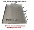 Replacement Tray for Dog Crate  Chew-Proof,  Proof, Durable Metal Dog Crate Pan - Galvanized Pet Kennel Tray - Replacement Tray for Midwest Central Metal Crates - 42inch - by Pinnacle Woodcraft