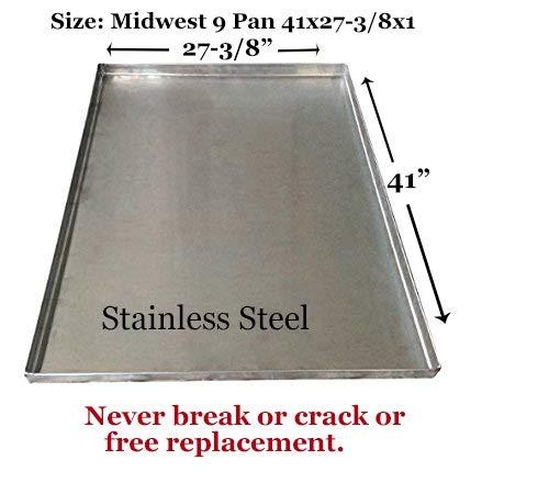 Replacement Tray for Dog Crate  Chew-Proof,  Proof, Durable Metal Dog Crate Pan - Galvanized Pet Kennel Tray - Replacement Tray for Midwest Central Metal Crates - 42inch - by Pinnacle Woodcraft